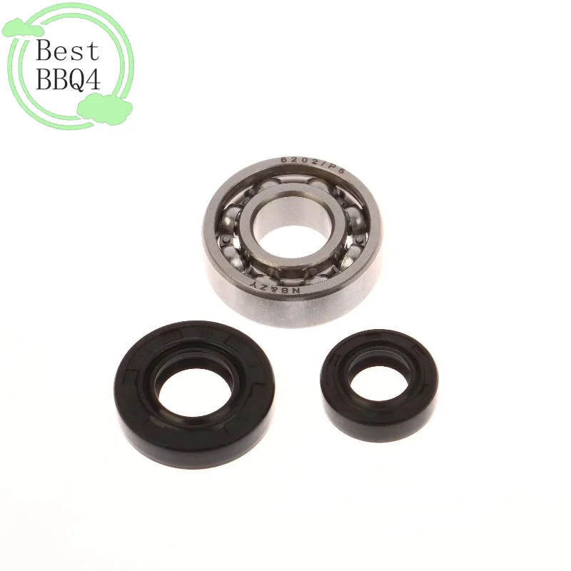 (BBQ4)4Pcs/set Crankshaft Oil Seal Grooved Ball Bearing Kit For CG430 520 TL43 TL52 Brush Cutter & Grass Trimmer