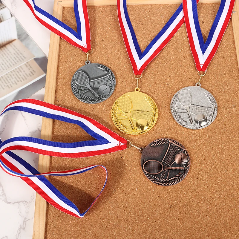 4 Color Tennis Match Medals Souvenir Fans Zinc Alloy Official Sport Match Adward The School Sports Meeting Award