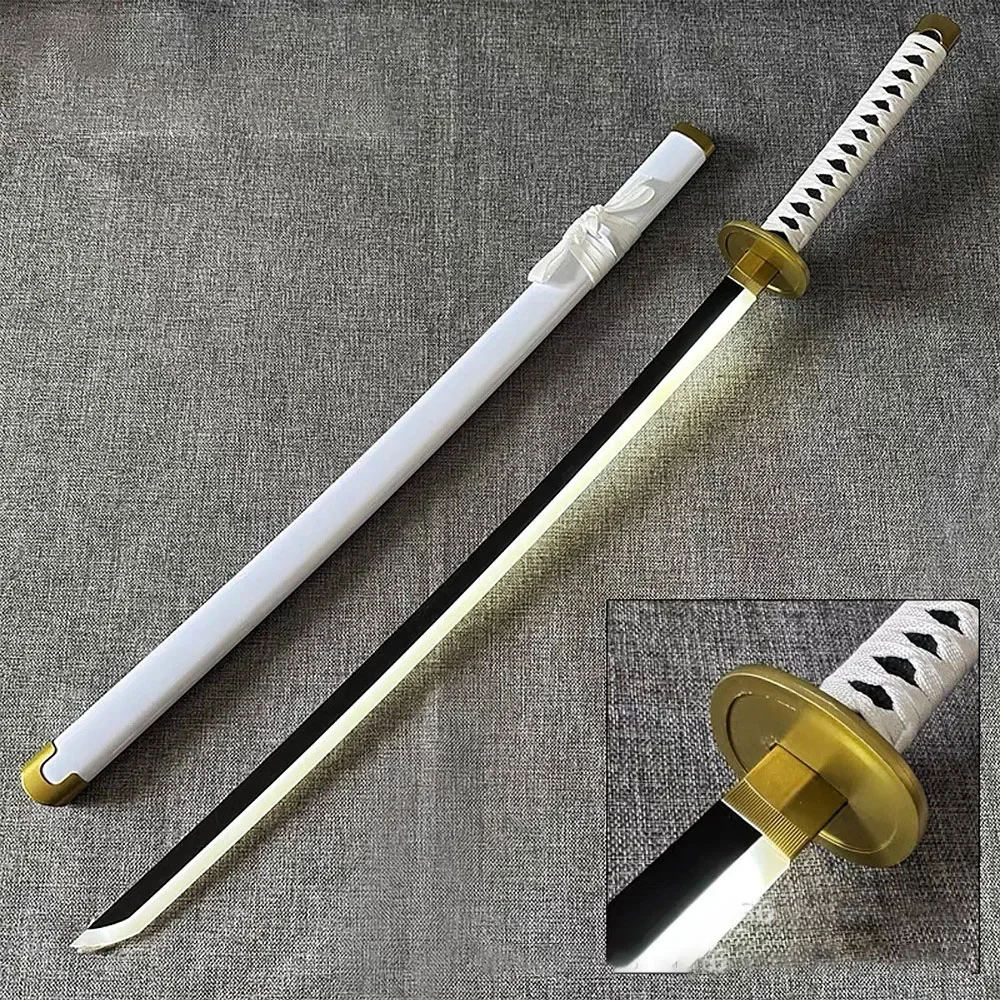 104cm Lightsaber Demon Slayer Nichiren Knife Toy Agatsuma Zenitsu Bamboo Safe Blunt Toys Katana Cosplay Boys Gifts