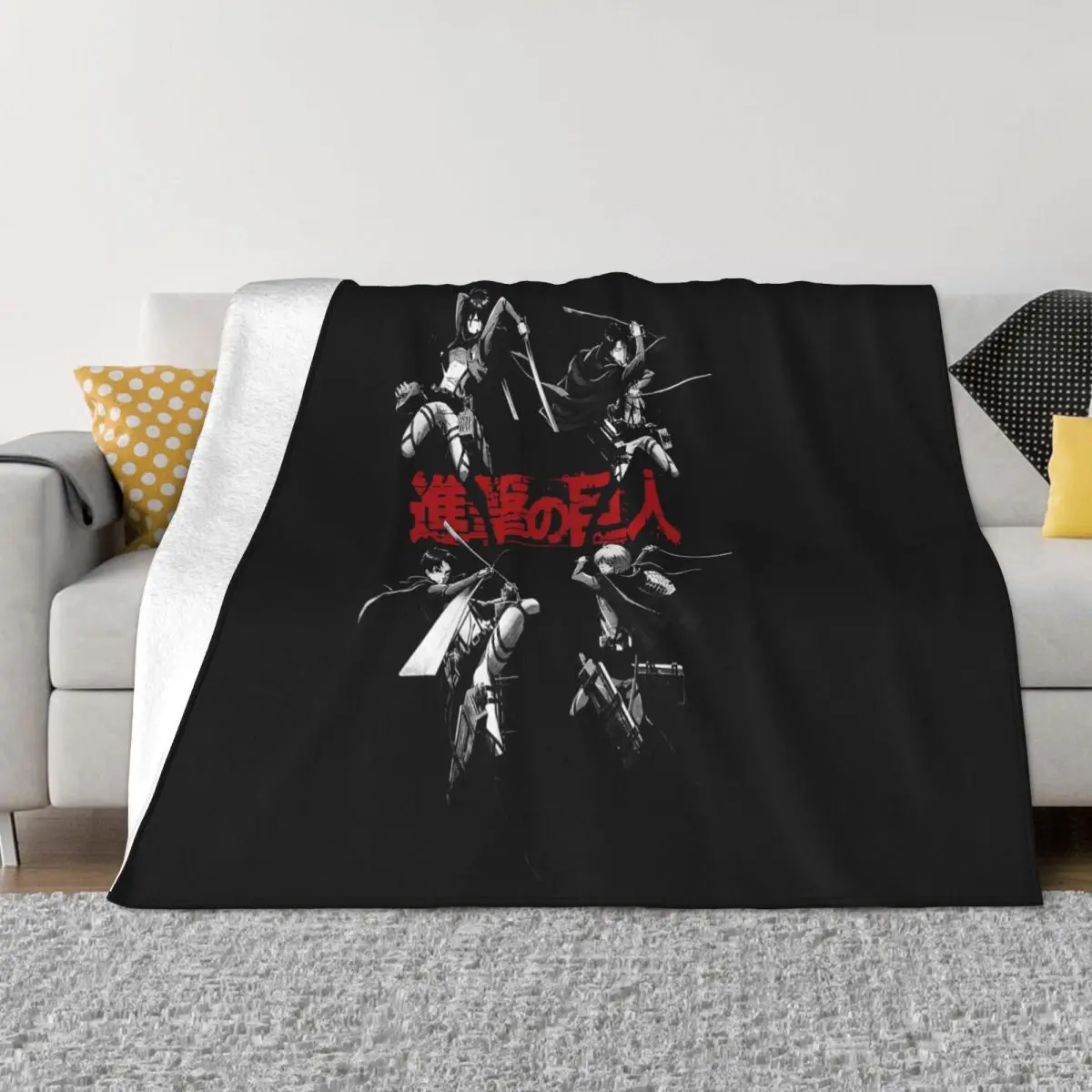 Men's Attack On Titan Characters 2021 Party Newest Better Graphic Letter Spring Harajuku Interested Fitness Throw Blanket