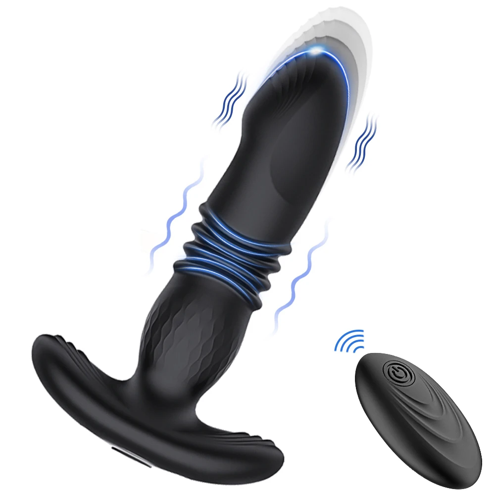 Vibratore anale a spinta per uomo, vibratore con app Bluetooth, telecomando, massaggiatore prostatico telescopico, stimolatore prostatico maschile_voghion.com