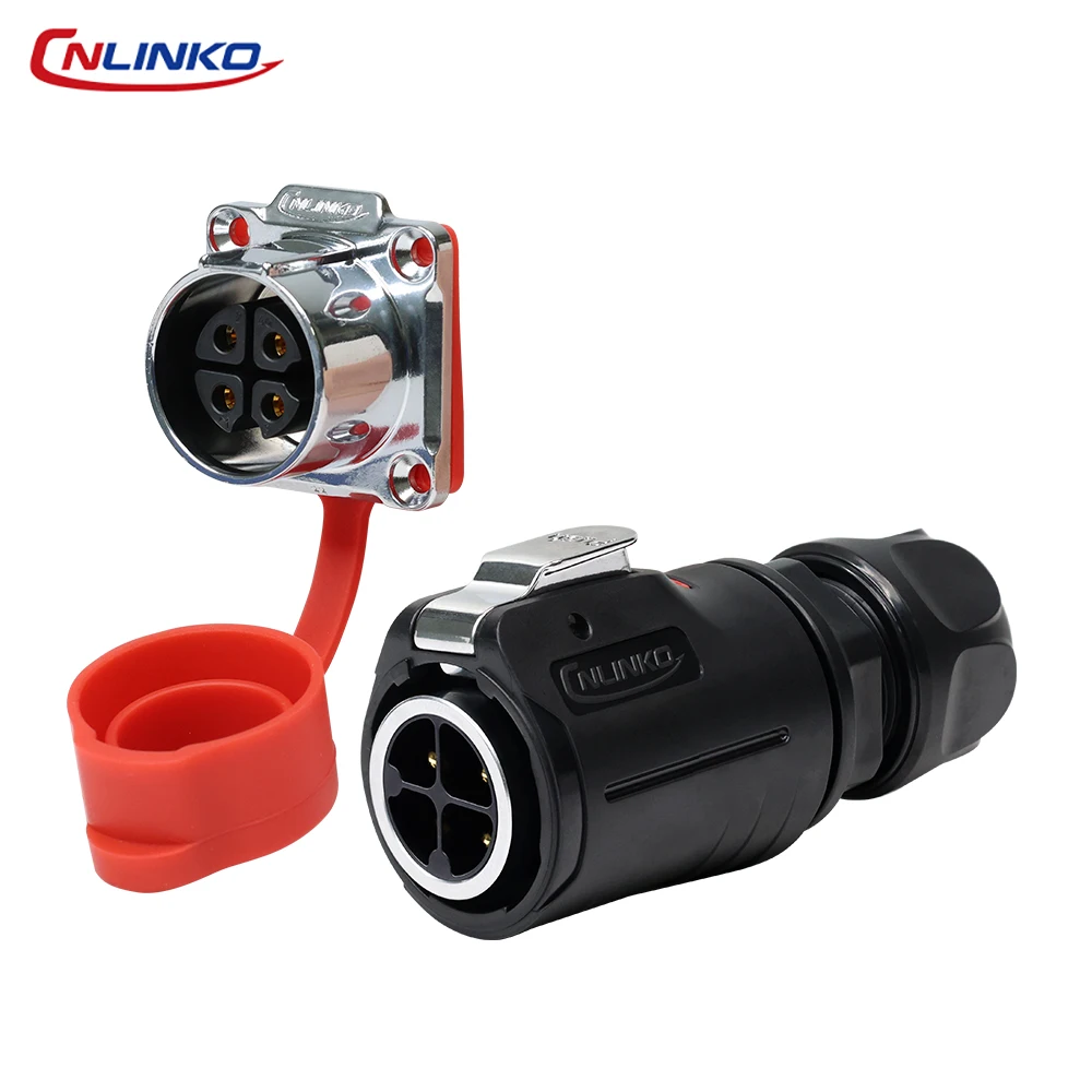 CNLINKO LP24 2-9 Pin Screw Lock Waterproof Connector Solder-Free Quick Plug Socket for Security & Intelligent Traffic Systems