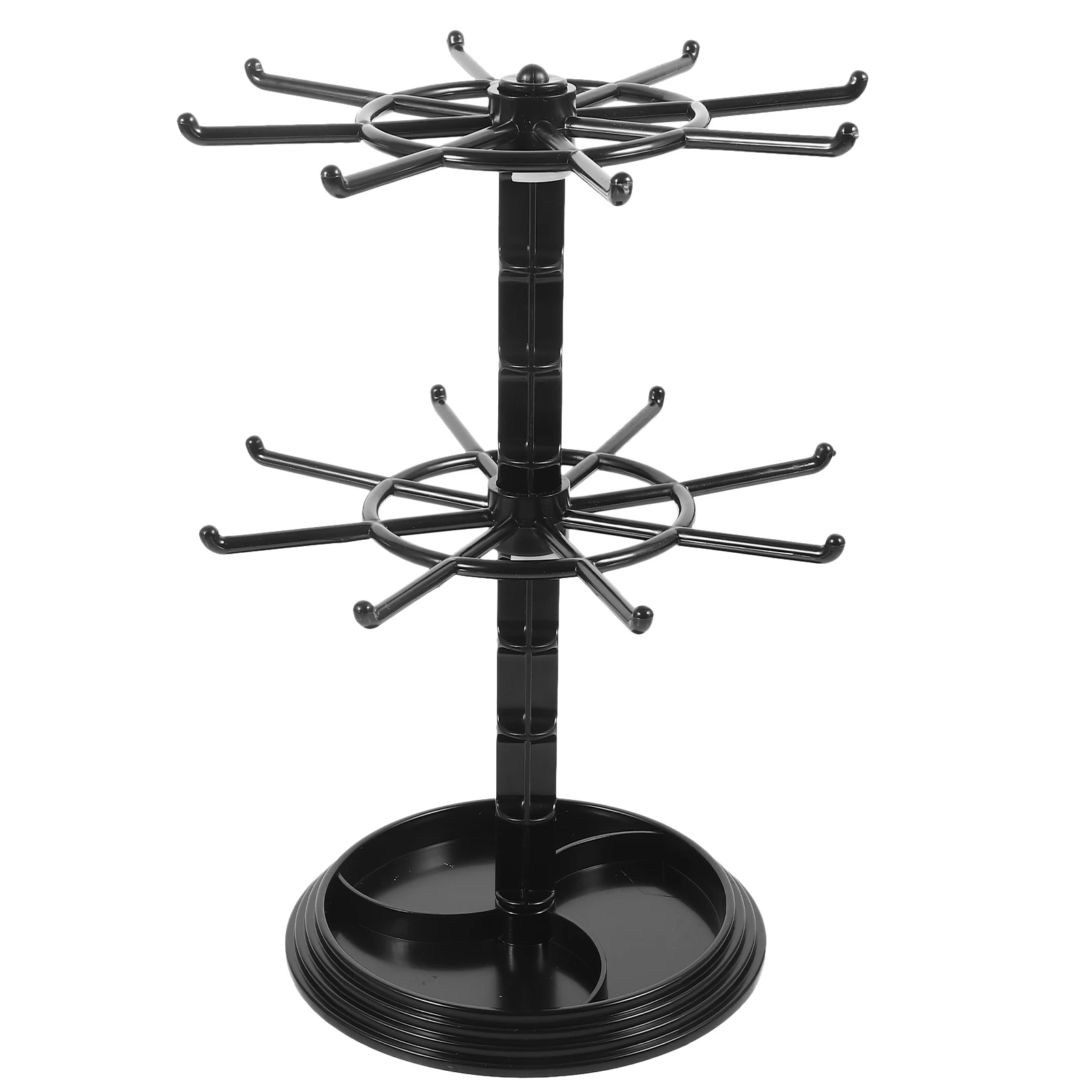 Two Tier Counter Top Spinner Display Stand Necklace Display Hanger Rack Keychain Jewelry Rotating Organizer Stand Organizer