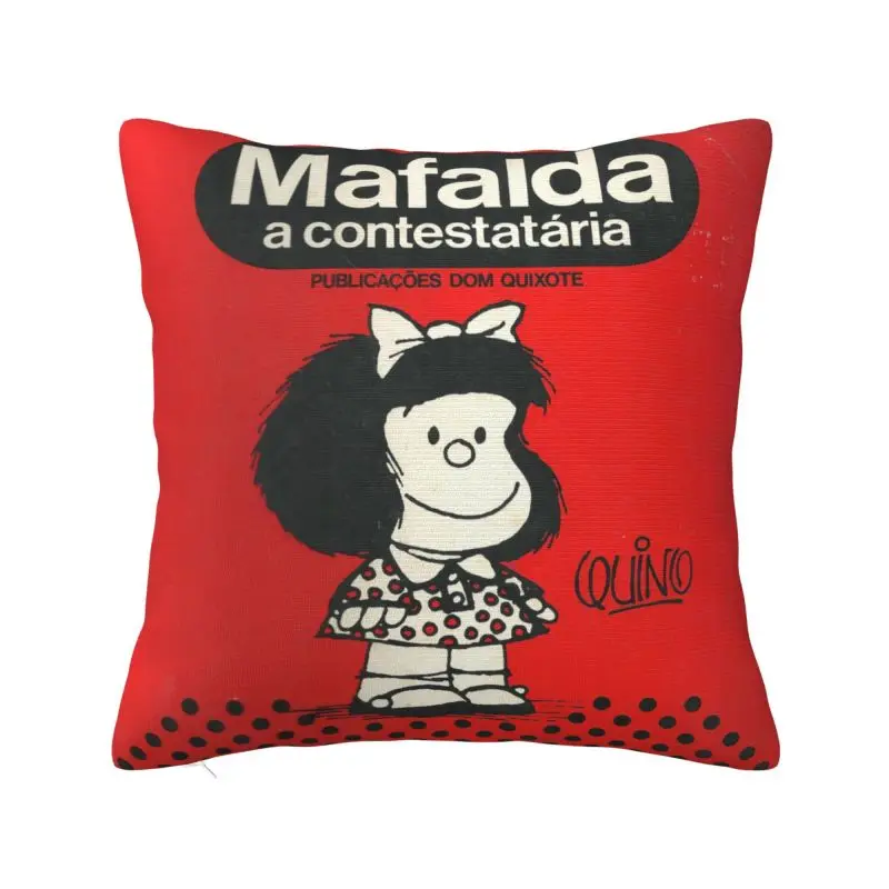 

Mafalda A Contestataria Cushion Cover 40x40cm Quino Comic Manga Velvet Luxury Pillow Case