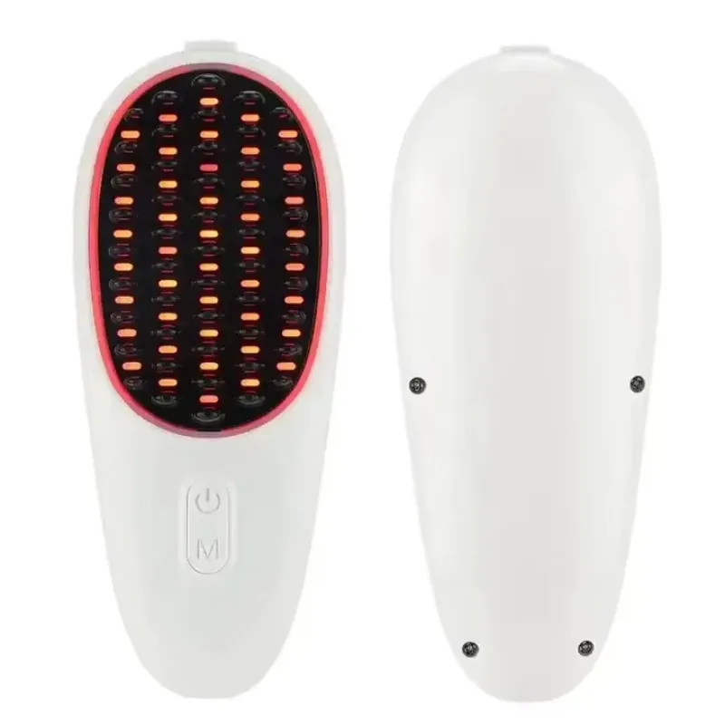 

STLF New Mini Double Head Vibrating Hair Brush Comb Massager Red Blue Light Therapy Comb Electric Scalp Head Massage Hair Growth