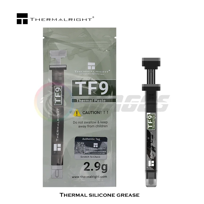 

Термопаста 14 Вт/M-k Thermalright TF9 1,5 г/2,9 г, Термопаста для ЦП/компьютера, ноутбука/графического процессора, охлаждающий силикон со скребком