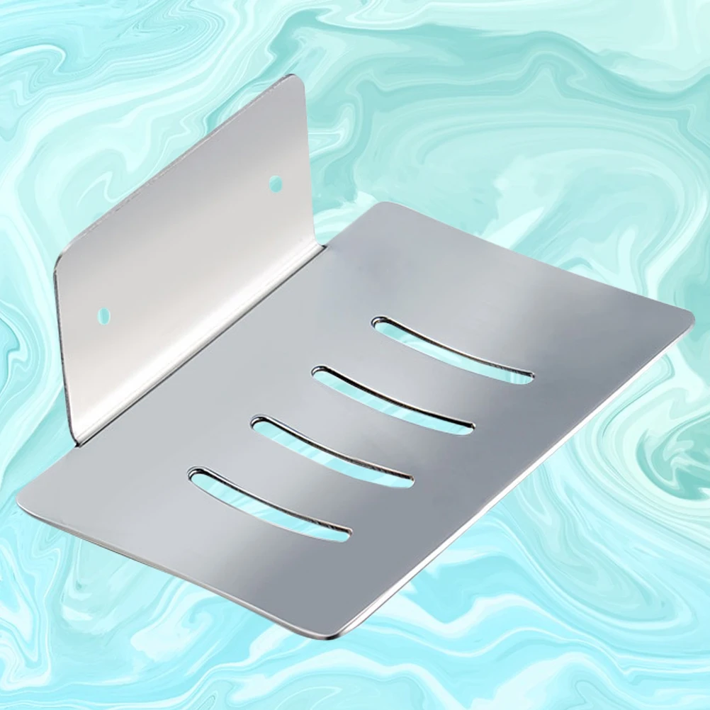 

Stainless Steel Soap Holder Safe Draining Box Design Ideal Tiles Walls Glass Bathroom Kitchen Storage Travel