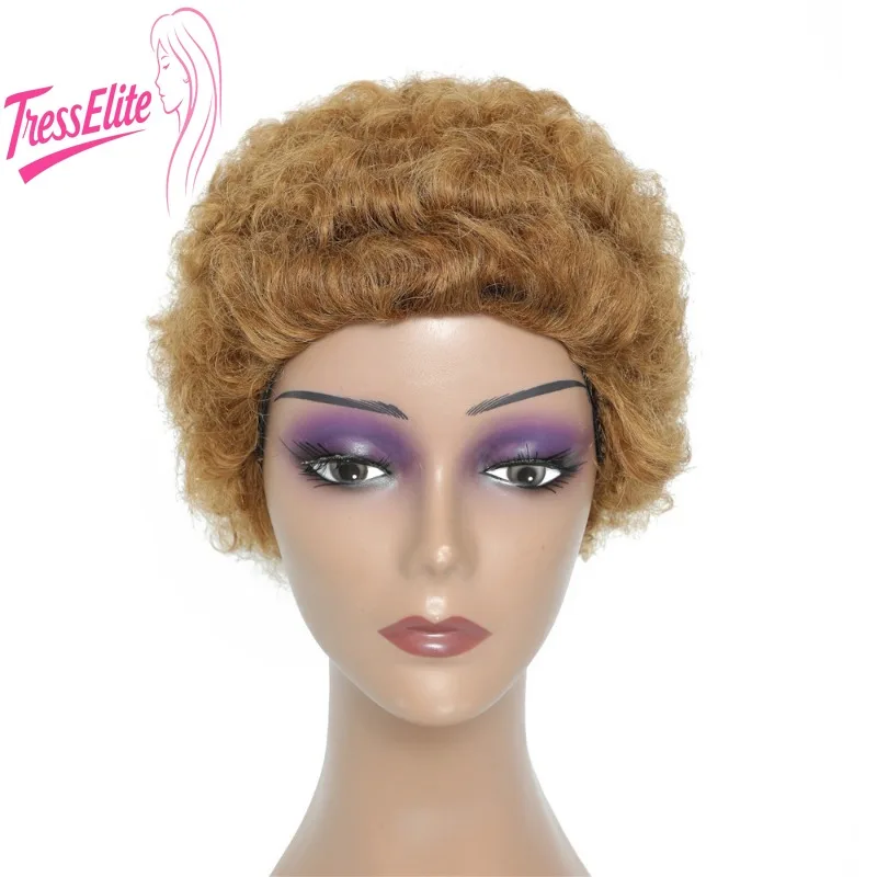 카를 웨이브 인모 풀머시닝 가발 # 부드럽고 볼륨감 있는 27인치 울 같은 컬, 자연스러운 질감의 브라질산 버진 레미 헤어