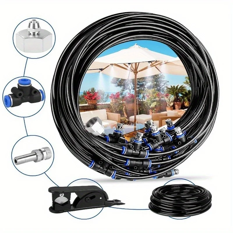 10/15/20M Outdoor Low Pressure Quick Plug Atomization Set Trampoline Atomization System Cooling Humidification and Dust Removal