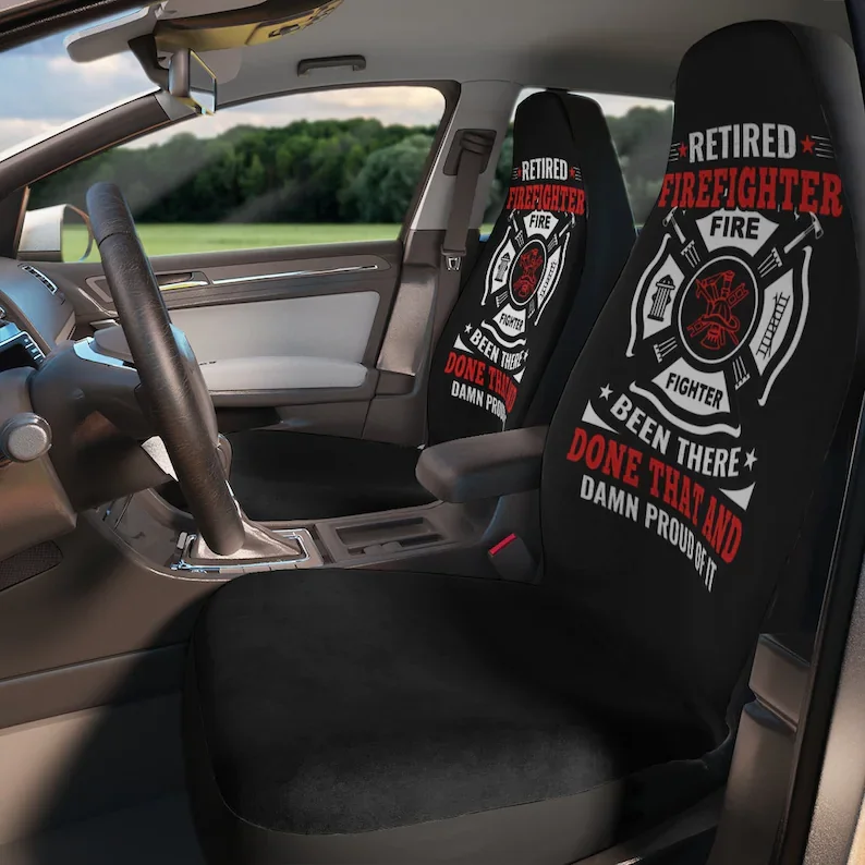 

Retired Firefighter Car Seat Covers SUV & Car Bucket Seats