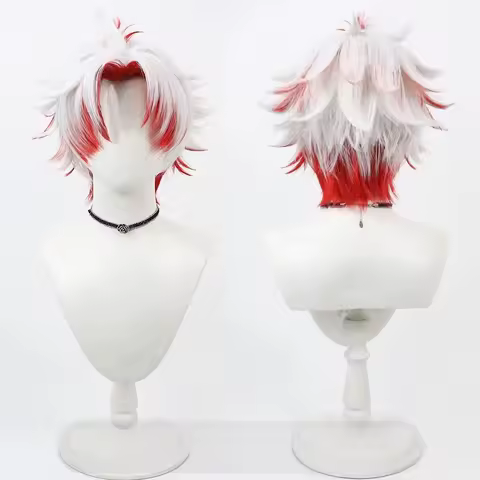 Wuthering Waves Scar Cosplay Wig Anime Roleplay Party Costume Prop Synthetic Hair