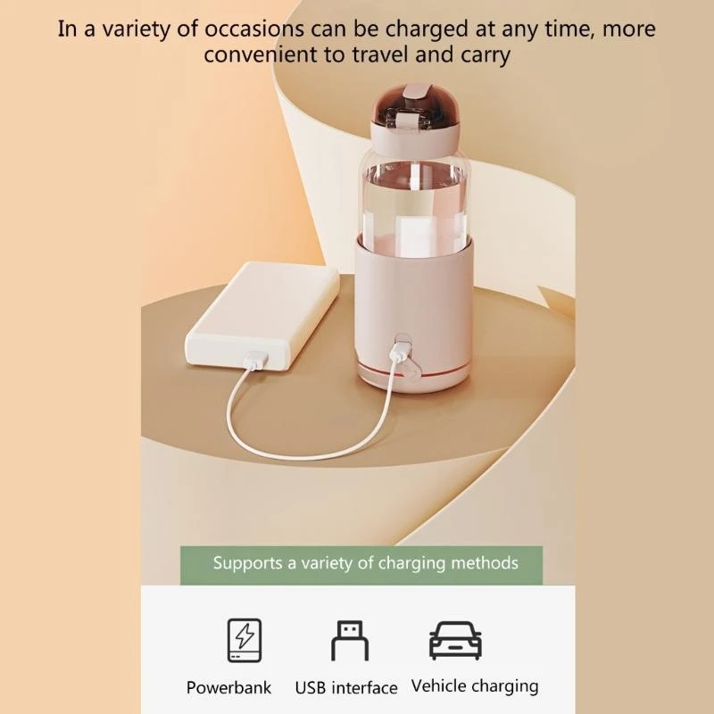 J15U Przenośny podgrzewacz do karmienia niemowląt USB akumulatorowy podgrzewacz do butelek z mlekiem dla niemowląt Stałe ciepło