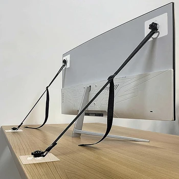 조절 가능한 TV 안전 스트랩, 드릴 없음, 아기 보호용 TV 안전 본딩 스트랩