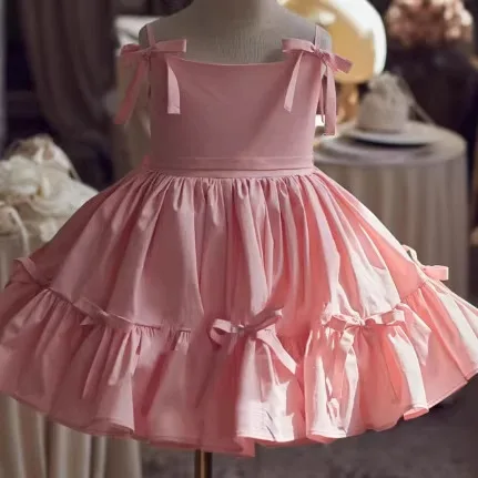 

Girls Dress 2026 Spring Summer New Korean Version Casual Fashion Western-style Daily Temperament Princess Dress