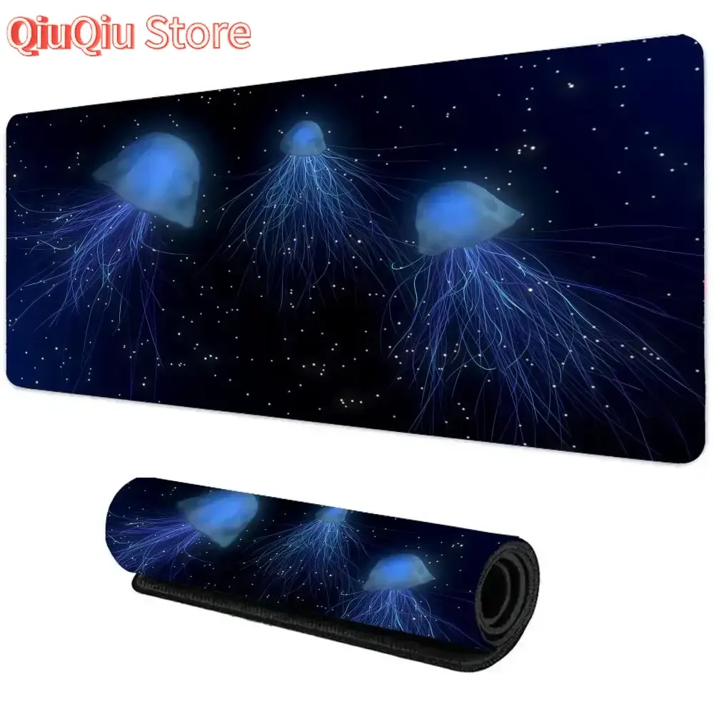 

Large Jellyfish Marine gaming mouse pad lockedge desk mat rubber anti-slip durable keyboard extension rug office accessories XXL