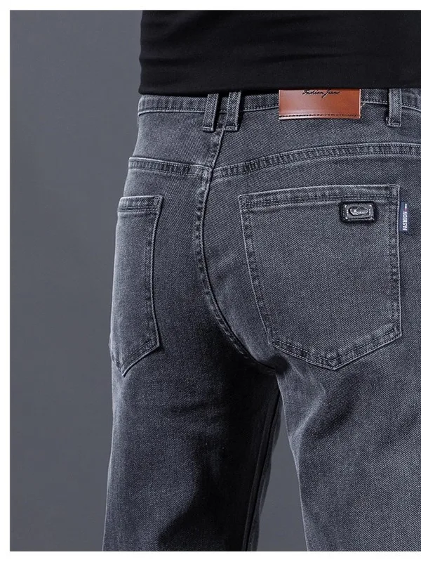 

Loose Straight Leg Men's Jeans Casual Wear Resistant to Wear for Work And Daily Use Spring Autumn New Style mid Waist Zipper