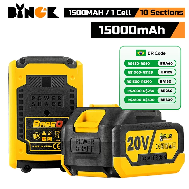 แบตเตอรี่ลิเธียมไอออนแบบชาร์จไฟได้20V แบตเตอรี่ขนาดใหญ่อัพเกรดความจุสูงสำหรับ Makita 18V