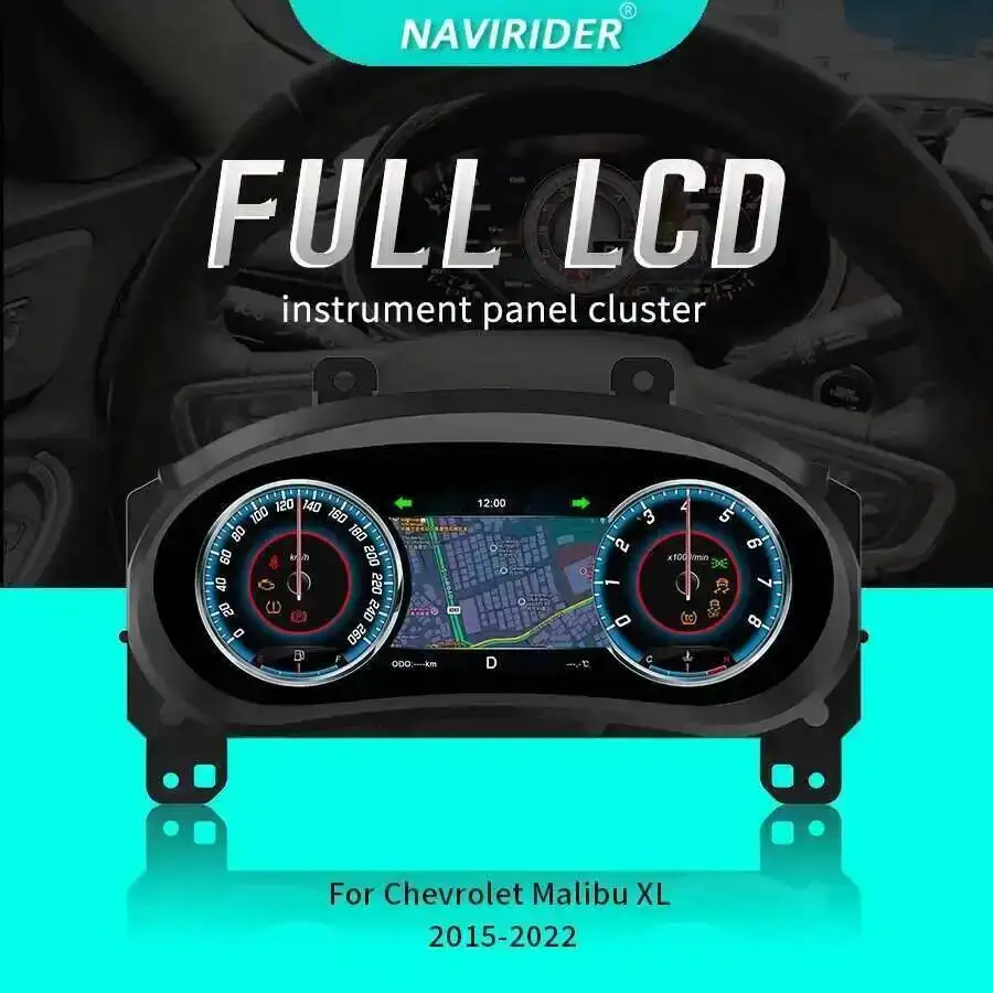 For Chevrolet Malibu XL 2015-2022 Car LCD Instrument Panel Digital Dashboard Speedometer Cluster Virtual Cockpit Clock Carplay
