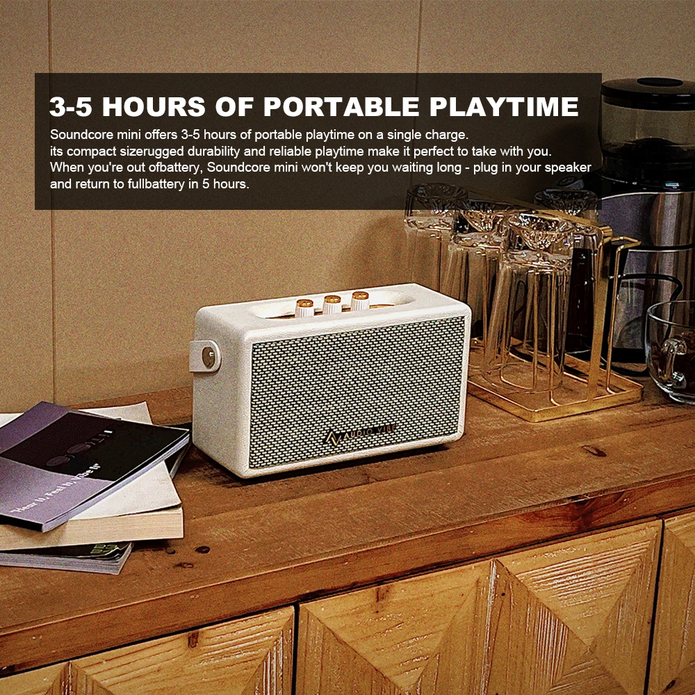 Promo Panas 2024 Speaker Kayu Retro BT5.0V Nirkabel Radio FM Kartu TF Speakerphone 2.5 inci Bass Dapat Diatur 40W