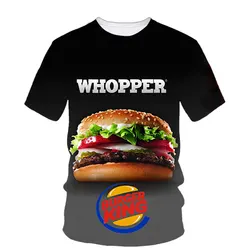 Burger Fried Chicken Hip Hop Summer Men'S T-Shirt Youth Vibrant Neutral 3d Print Quality Short Sleeve O Collar Quality Top Shirt