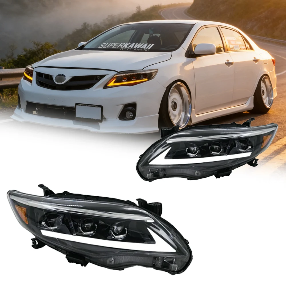 

Фары TYPY для Toyota Corolla 2010-2013, светодиодные проекционные фары, дневные ходовые огни, автомобильные аксессуары