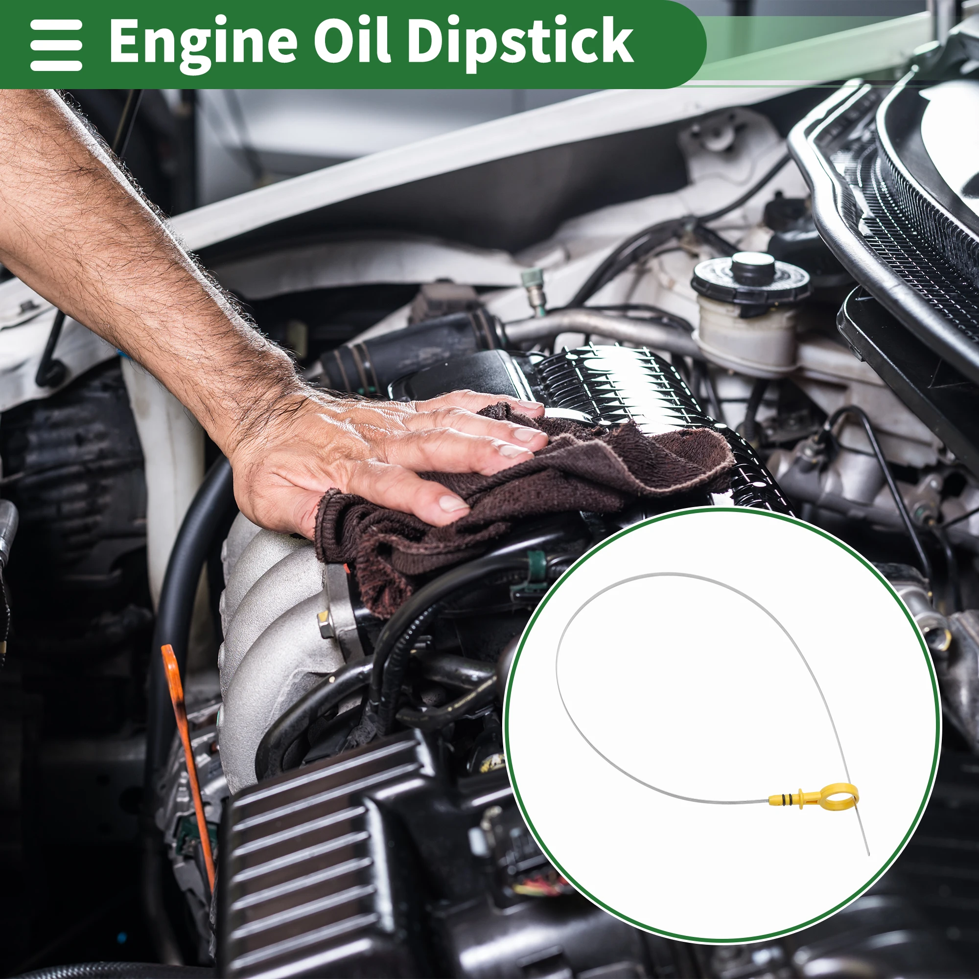 UXCELL Oil Dipstick Oil Level Dip Stick for Cadillac Escalade - Precisely Engineered Fluid Level Gauge
