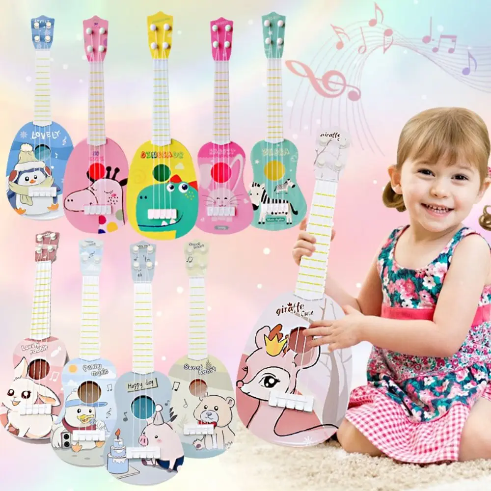 

For Beginner Small Guitar Toy 4 Strings Kids Toys Musical Instrument Toy Animal Ukulele Ukelele Classical Ukulele Mini Guitar