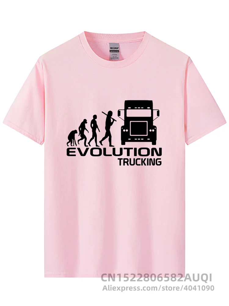 Brand Clothing EVOLUTION TRUCKING Truck Driver Cab Gift Ideas Funny T Shirt Men Cotton Short Sleeve T-shirt Top Camiseta