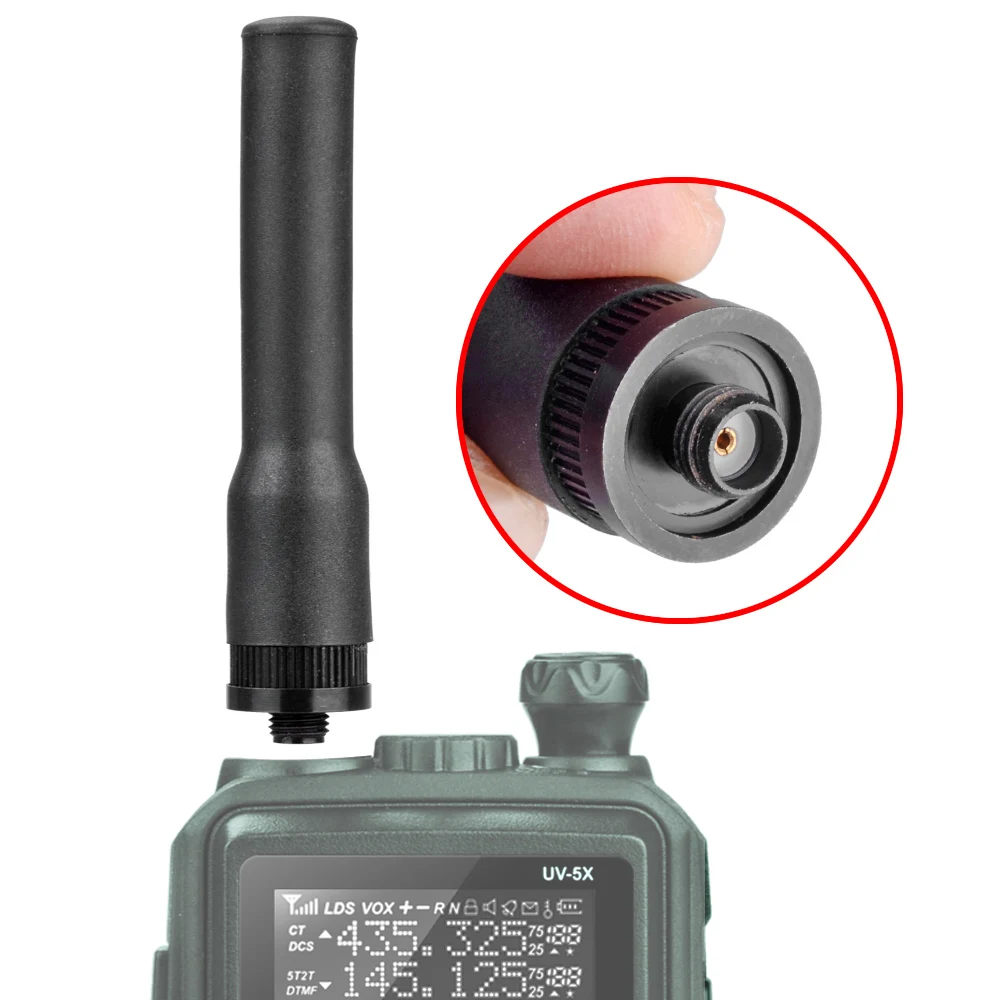 Nagoya NA-810 2.5 Inch Mini Whip Antenna SMA-Female 144/430MHz VHF UHF For BaoFeng Kenwood TYT Walkie Talkie