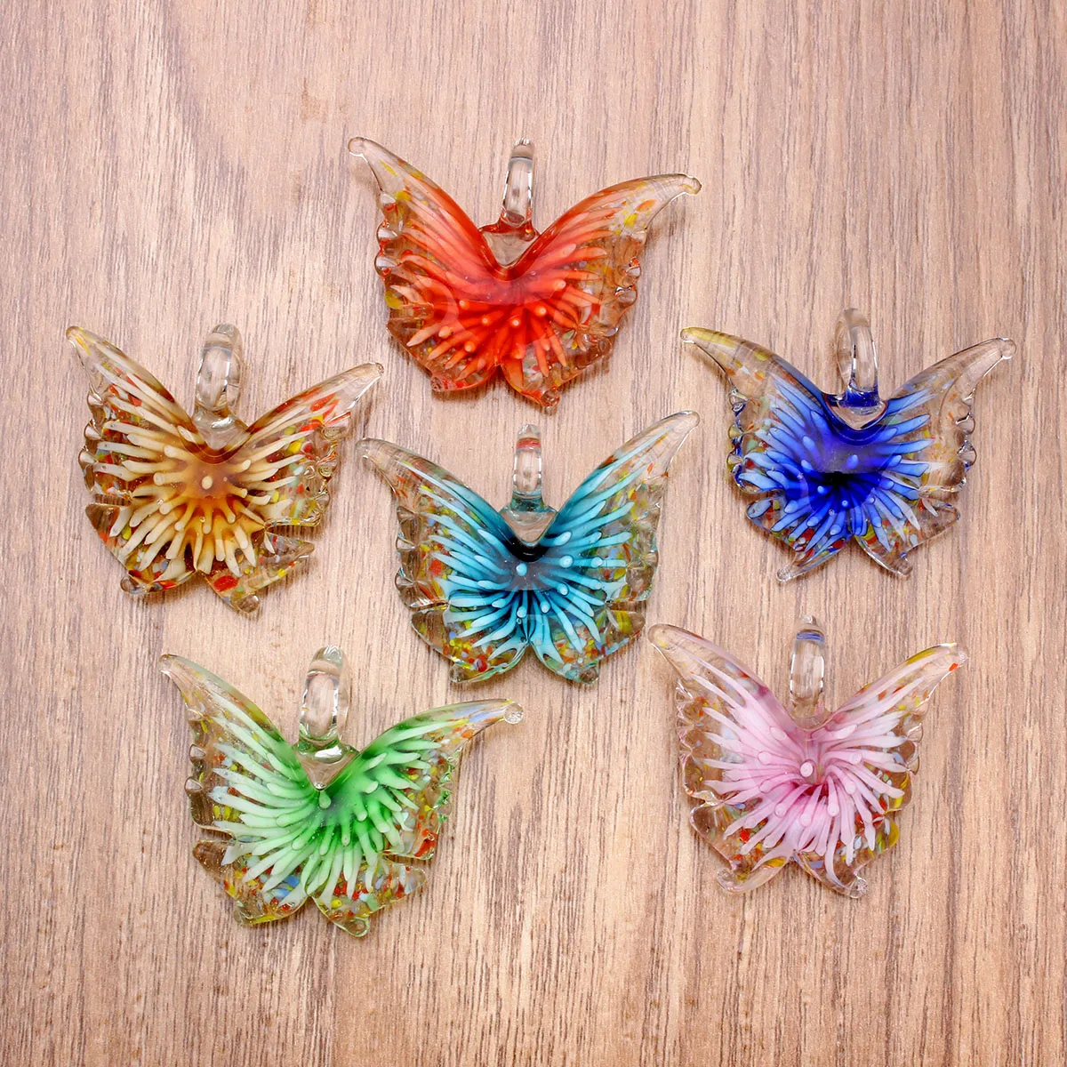 Wholesale Lot 6Pcs Lovely Animal 3D Butterly Shape Pendant Fit Necklace Wedding Engagement Party Valentine Gift