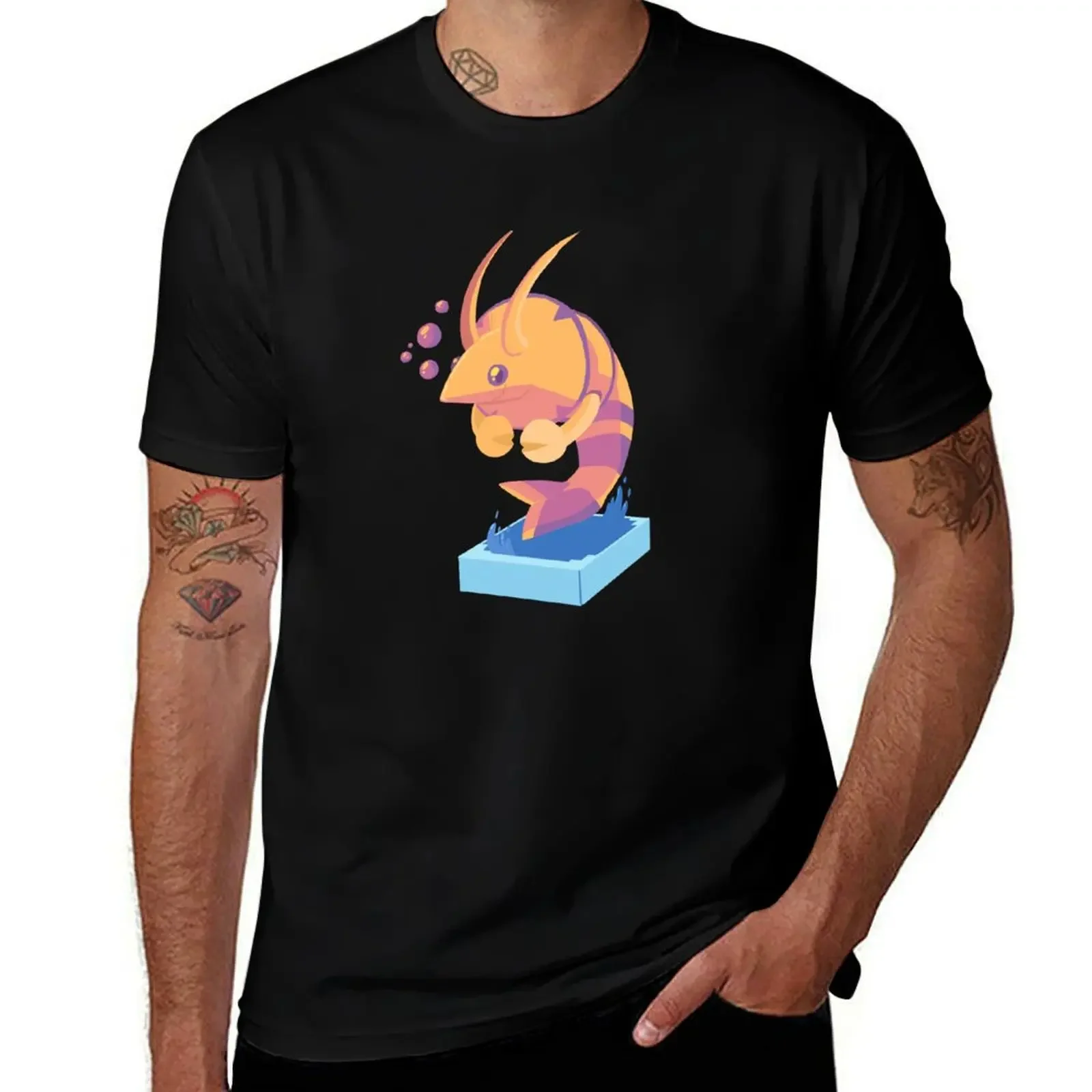 

Summer Shrimp T-Shirt cotton graphic tees Luxury man custom t shirt clothing for men