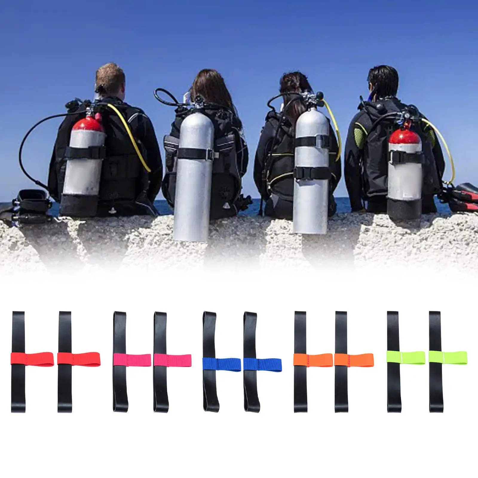 シュノーケリング ダイビング タンク シリンダー ストラップ ダイビング シュノーケル ギア 弾性スキューバ タンク
