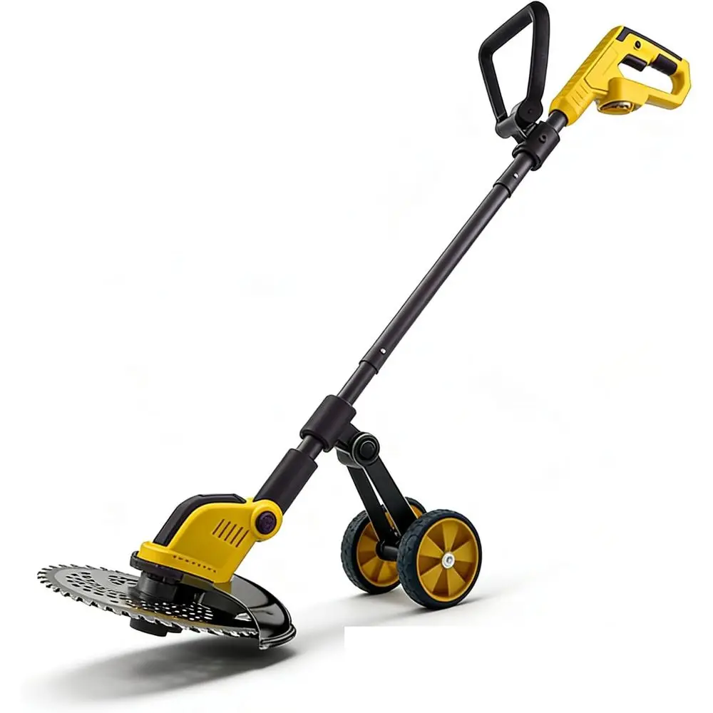 Electric Lawn Mower Weed Wacker with Wheel