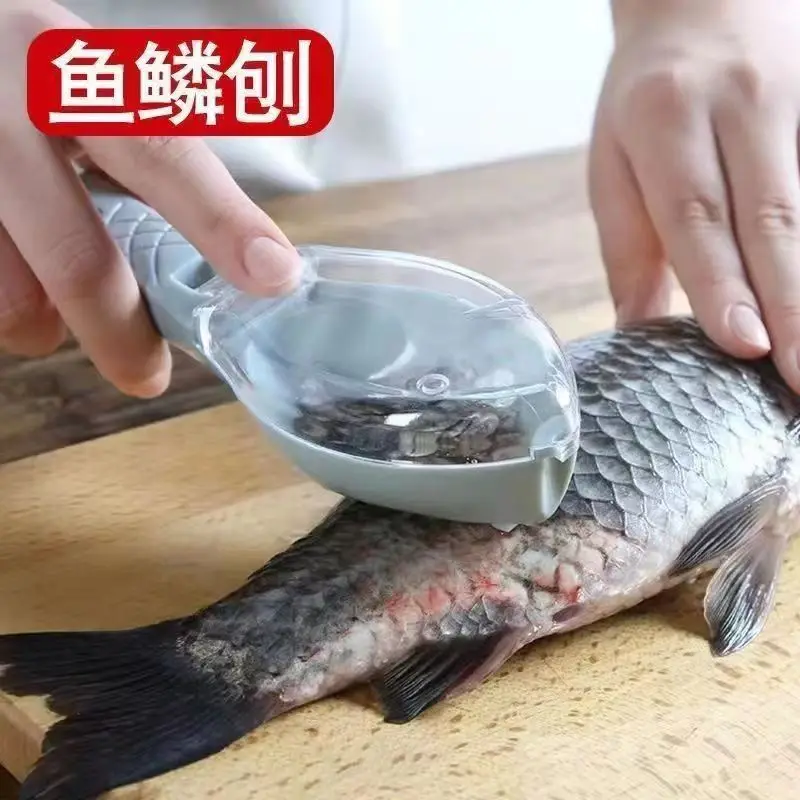 Covered fish scale scraper, manual fish scale scraper for kitchen use,no harm to hands, creative fish scale scraper for home use