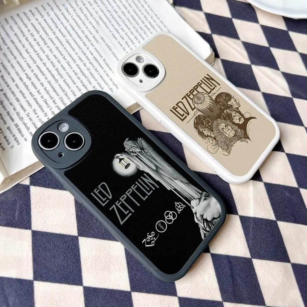 Cool L-Led Band Z-Zeppelin Phone Case For Iphone 16 15 14 12 13 Pro Max 11 Mini Xs Puls Lambskin Silicone Cover