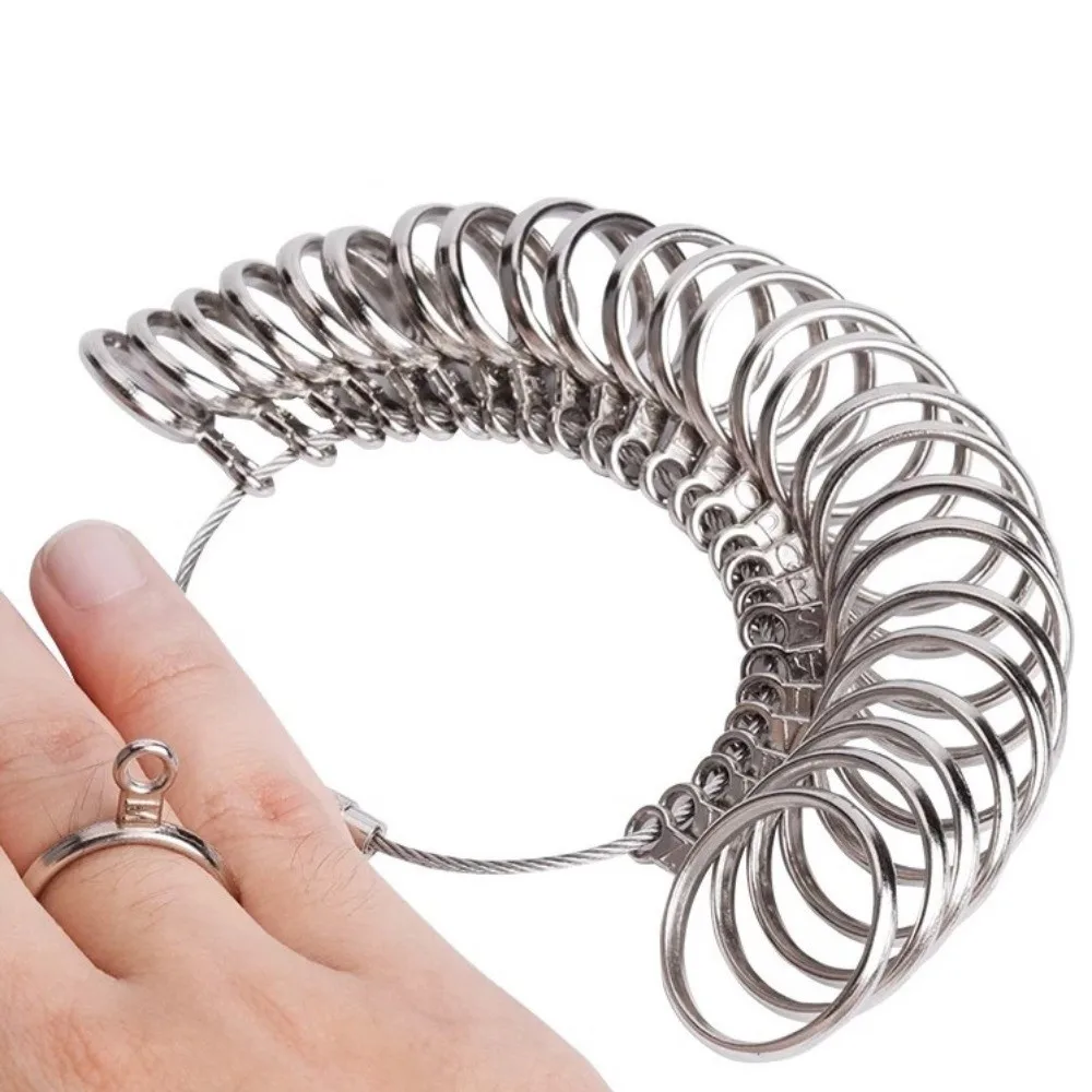 

Accurate Measurement US UK Ring Sizer Ring Stick Smooth Edges Ring Measurement Tool Professional Aluminum Finger Ring Gauge Kit