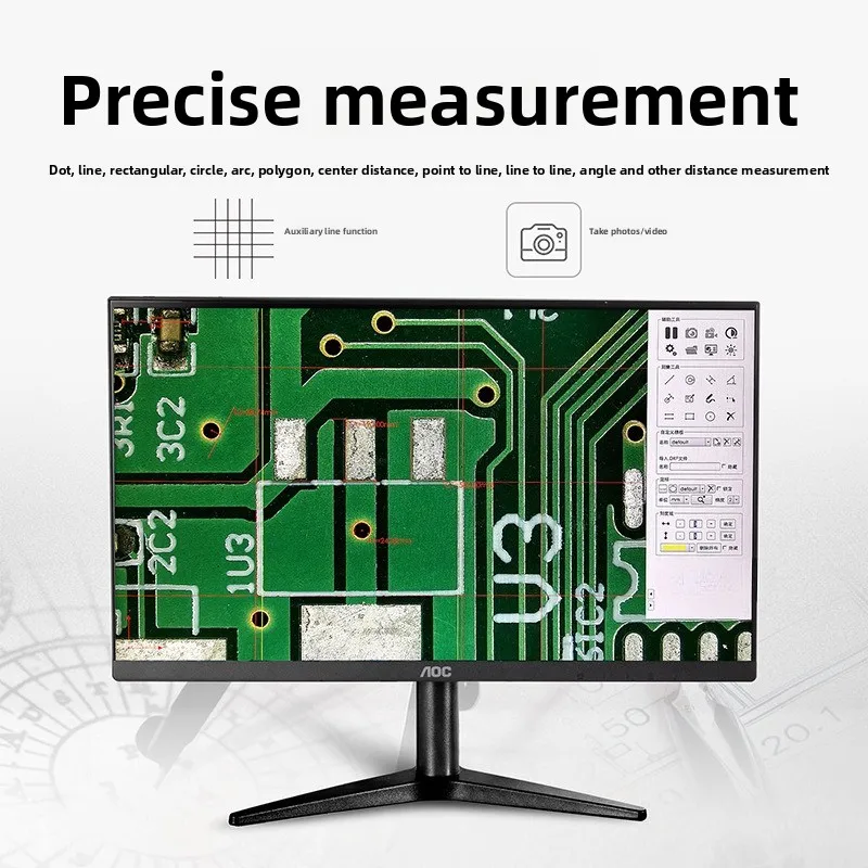 High definition electron microscope, industrial camera magnifying glass detector measuring screen
