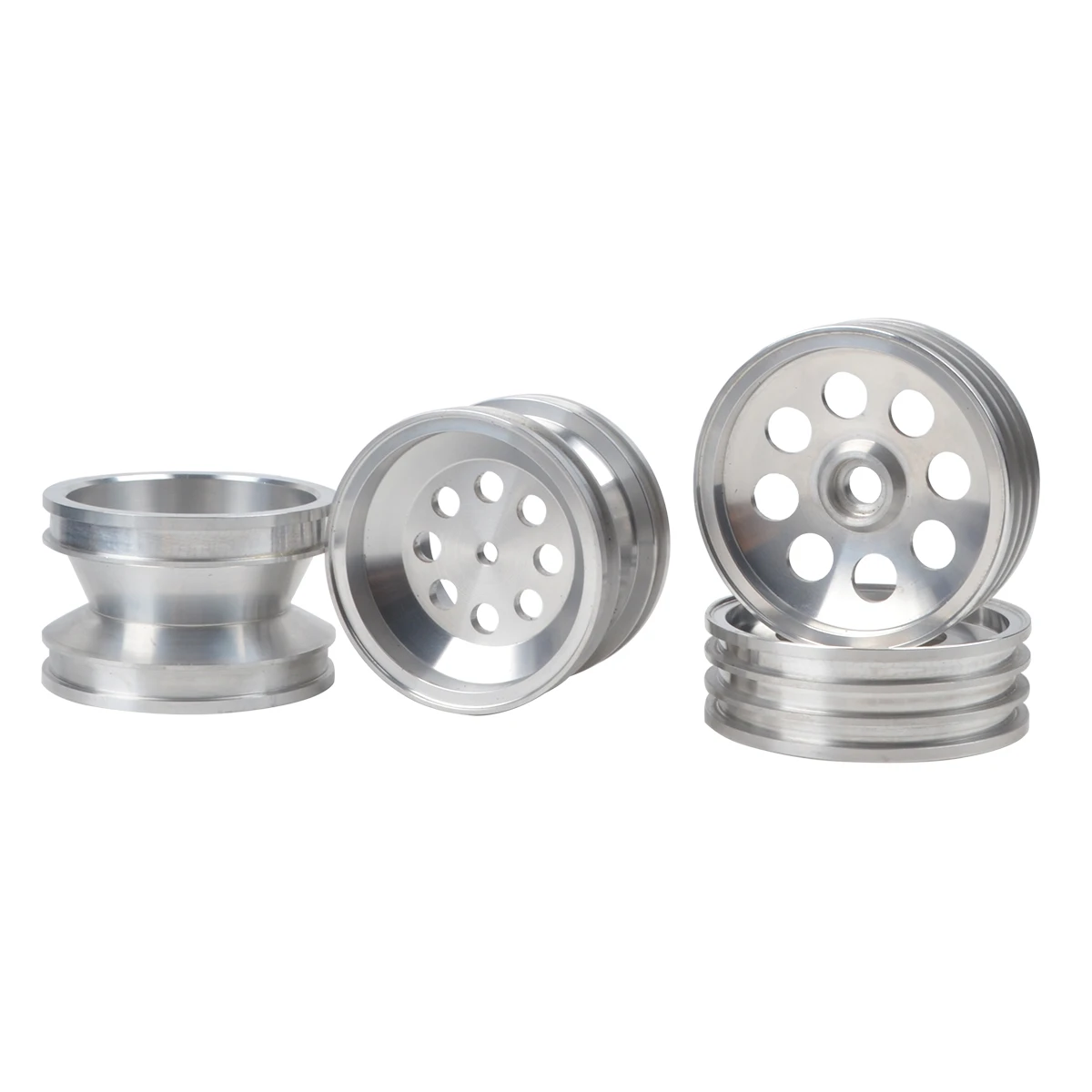 

4pcs Aluminum Wheels Hubs for Tamiya Grasshopper II Wild One Nova Fox 1/10 RC Off-Road Car Tires