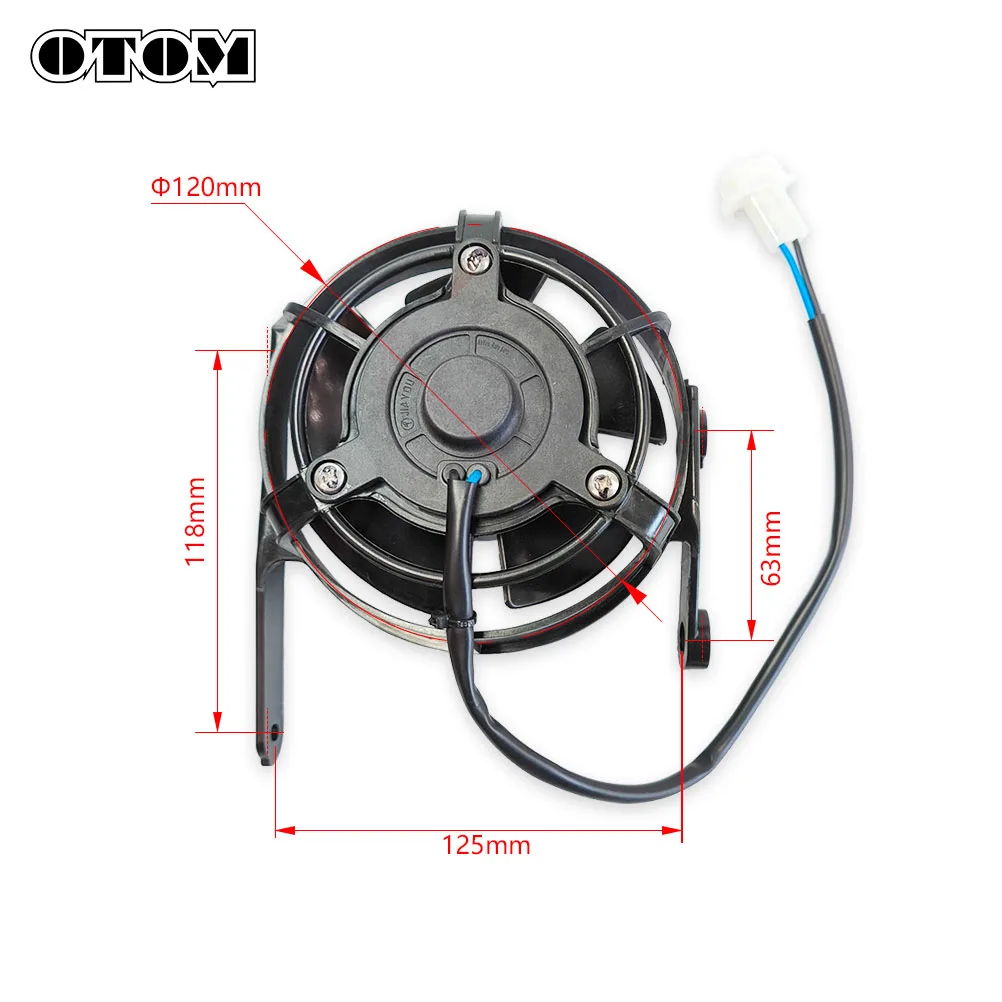 OTOM 2017-2023 Motorcycle Cooling Radiator Fan With Bracket Water Tank Cooler Engine Electric For KTM HUSQVARNA EXC EXCF XCW FE