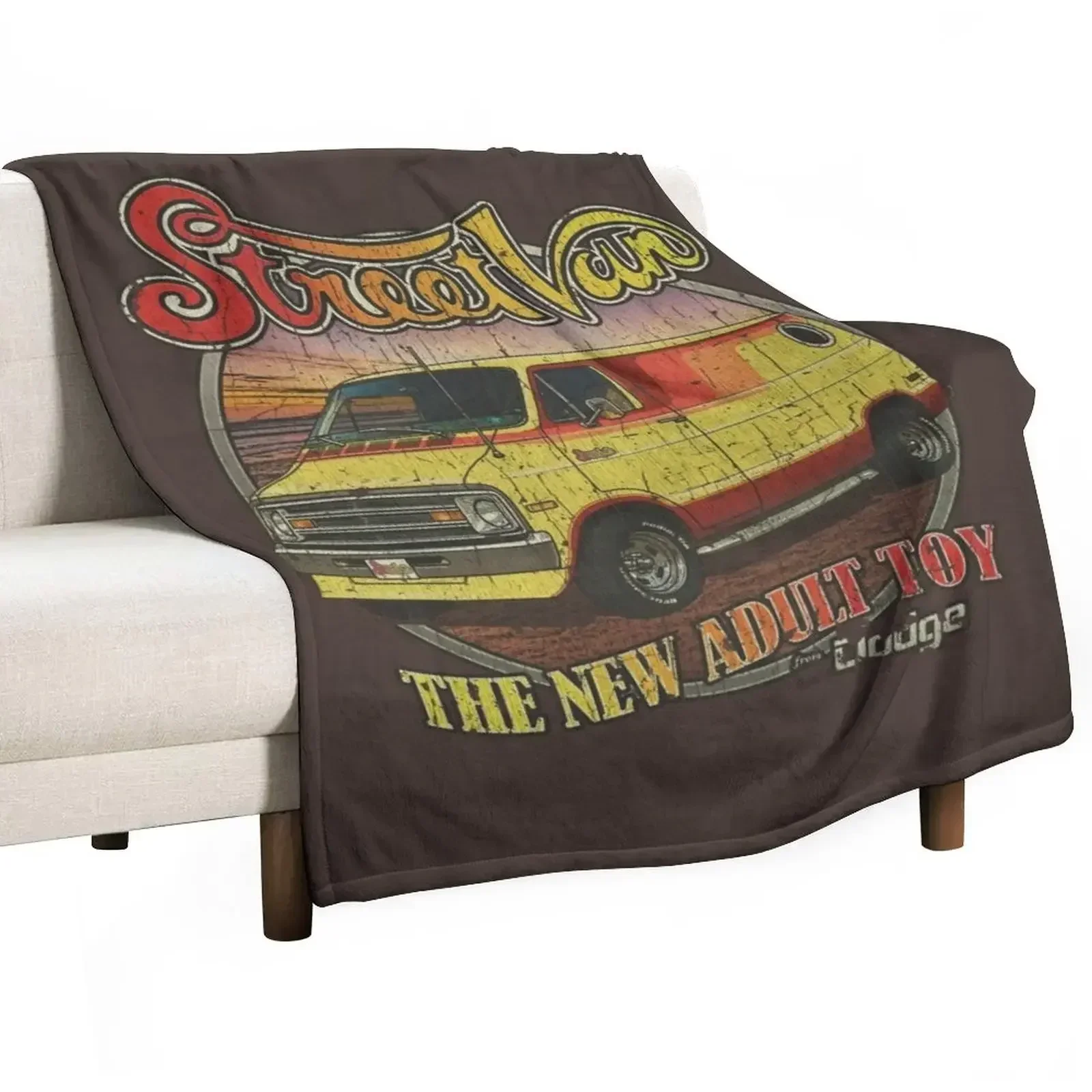 Street Van '76 Throw Blanket Plaid on the sofa Luxury Thicken Designers Retros Blankets