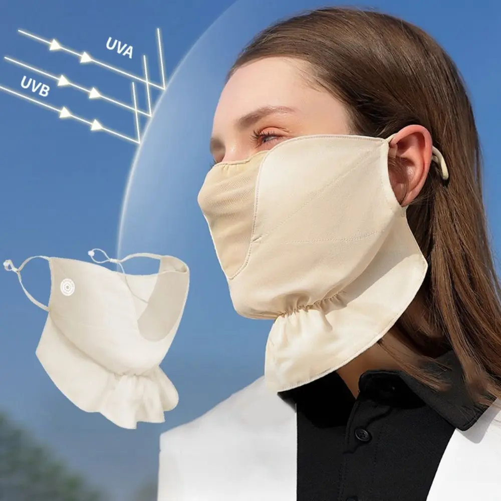 Anti-UV Sunscreen Mask Scarf Ice Silk Breathable Half Face Cover Summer Thin Face Cover Mask for Cycling Bike Motorcycle