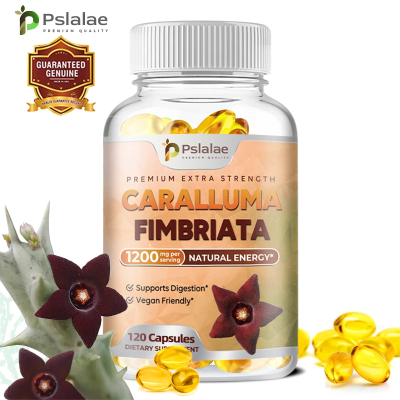 Extrato Pure Caralluma Fimbriata, altamente concentrado, suporte natural resistência, 1200 Mg