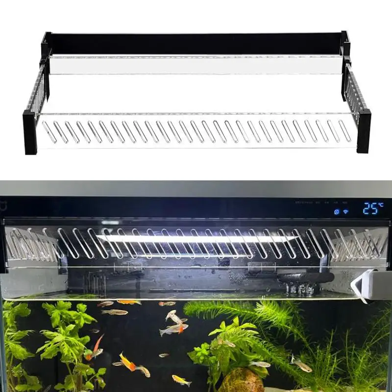 1 Set für Zuhause: Aquarium-Aufzuchtgestell mit aufstellbarem Abdeckungsgehäuse zur Verhinderung von Sprungen, Zylinderzubehör – Detail 2