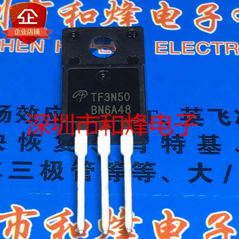 5PCS-10PCS TF3N50 AOTF3N50  TO-220F 500V 3A  New And Original On Stock