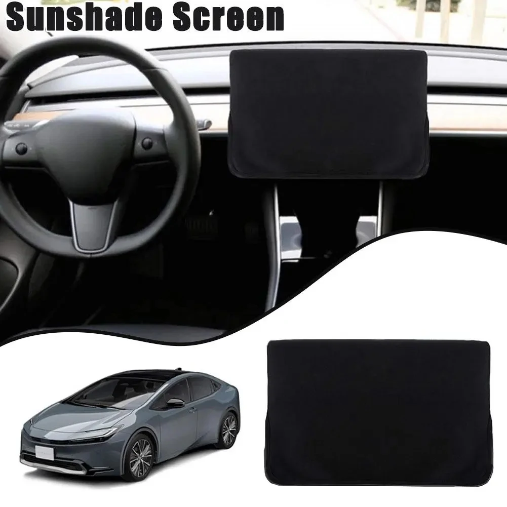 For Tesla Model 3 Y Anti-UV Sunshade Screen Protection Cover Center Console Navigation Display Dust Case Car Interior Accessorie