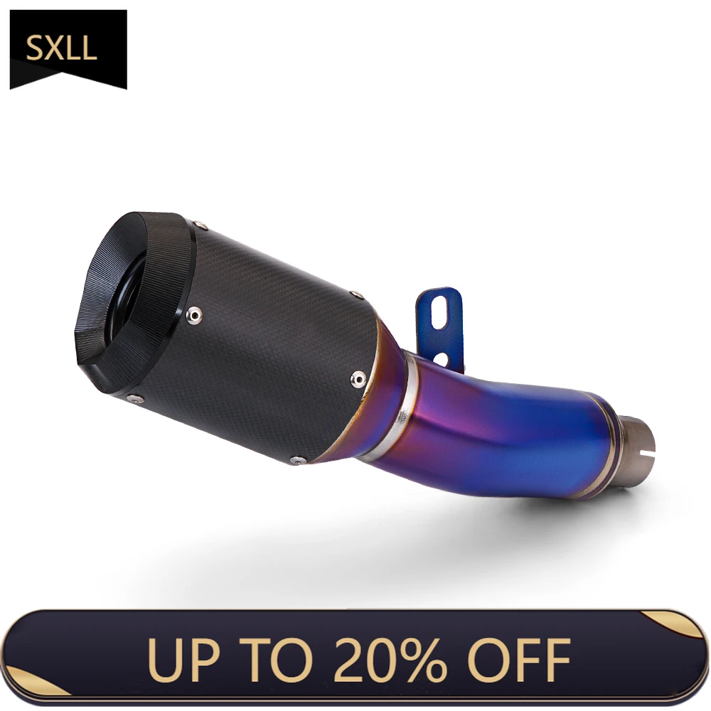 

SXLL Motorcycle exhaust muffler titanium alloy (carbon) slide into line motorcycle R6 YZF R6 2017-2021