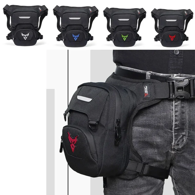 Motorcycle Drop Leg Side Bag Waterproof Outdoor Casual Waist Bags Hard Shell Motorbike Fanny Pack Moto Hip Belt Cafe Racer