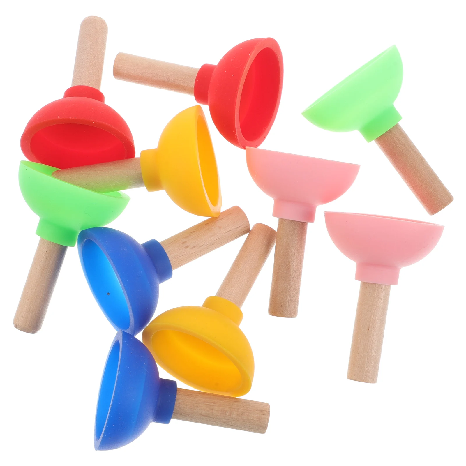

10Pcs Colorful Mini Plunger Trick Prop Suction Card Finder Tool for Magician Pranks Gag Game Unique Novelty Accessory Set