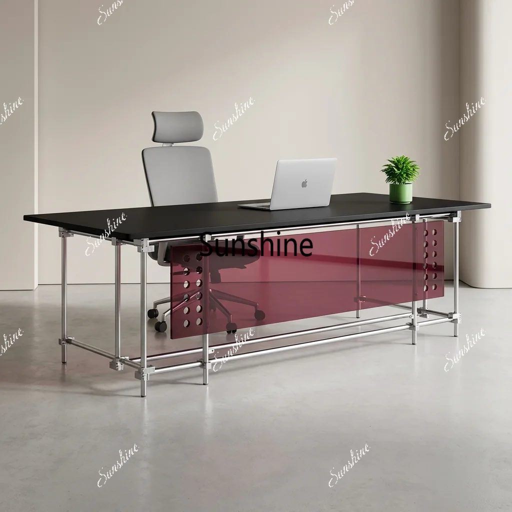 Bauhaus acrylic baffle desk office rectangular computer desk