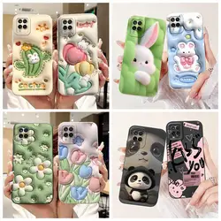 For Samsung Galaxy A12 Case Colorful Flower Panda Cartoon Cover Soft Slim Phone Cases For Samsung A12 GalaxyA12 Back Cover